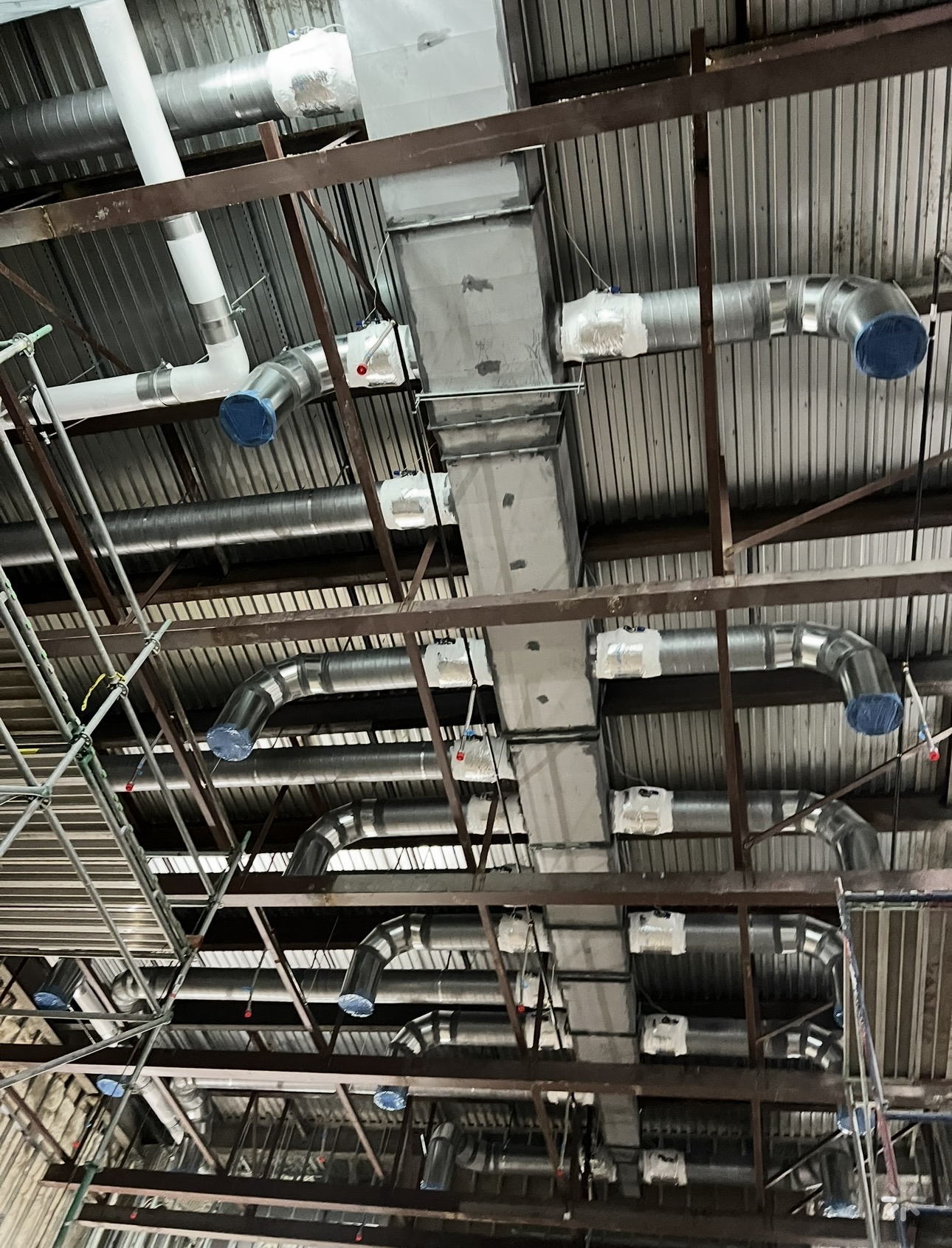 Spiral ductwork installation